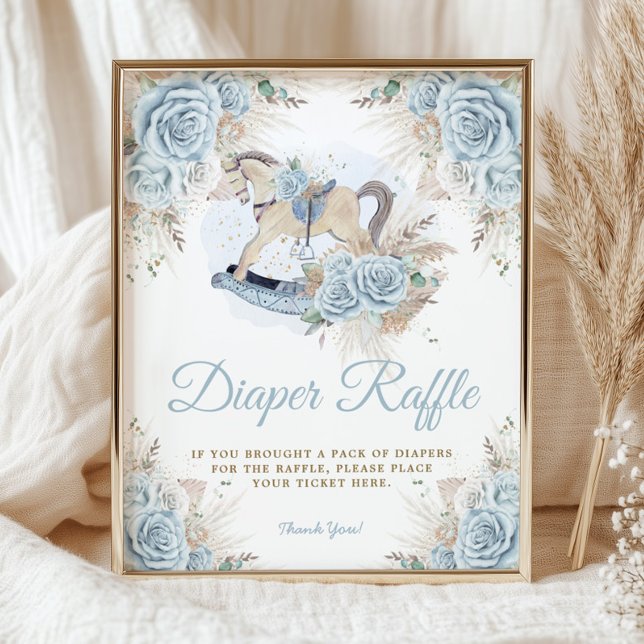 Póster Pampas Grass Blue Floral Rockefeller Diaper (Subido por el creador)