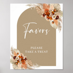 Póster Pampas grass burnt orange beige burgundy Favors