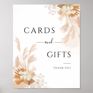 Póster Pampas Grass Cards and Gifts Boda Rótulo