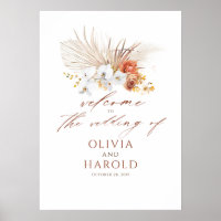 Pampas Grass Terracotta Floral Boda