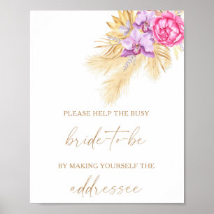 Póster Pampas hierba - ayuda a la ocupada dirección de la