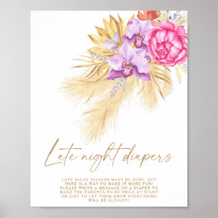 Póster Pampas hierba - juego de pañales nocturnos