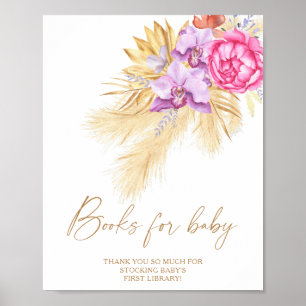 Póster Pampas hierba - libros para poster de bebés