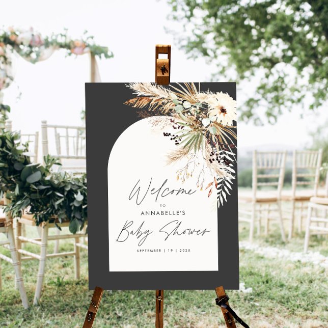 Póster Pampas para bebé baratas negro moderno elegante (Subido por el creador)