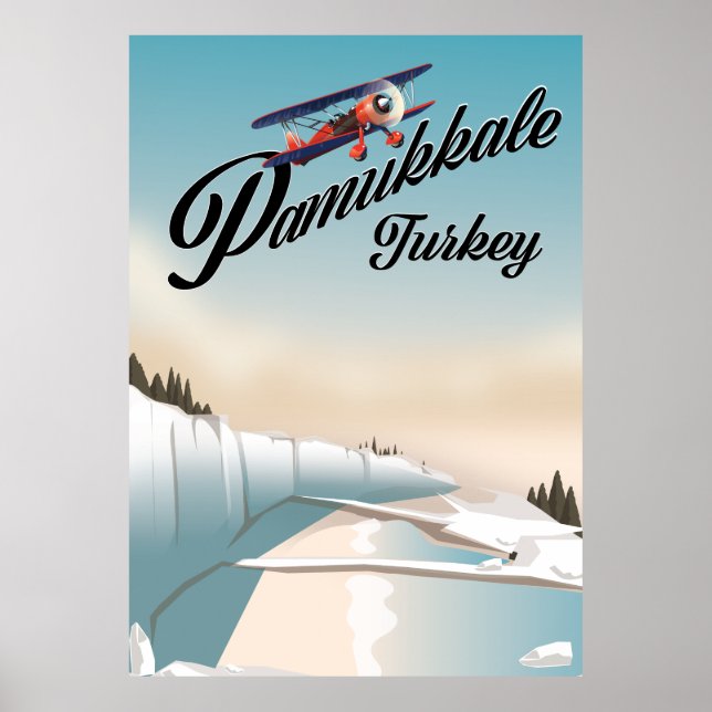 Póster Pamukkale Turkey Vacation poster. (Frente)