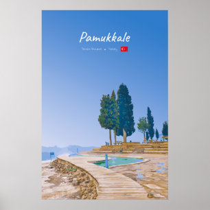 Póster Pamukkale, Turquía - Piscinas Térmicas