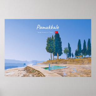 Póster Pamukkale, Turquía - Piscinas Térmicas