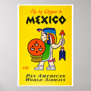 Póster Pan America Airways México