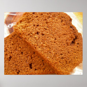 Póster Pan de calabacín de chocolate