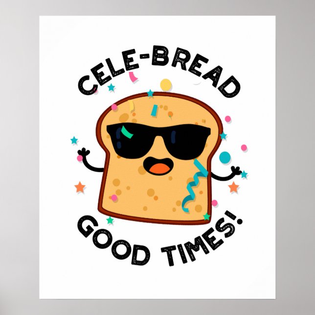 Póster Pan de cuna Buenos Tiempos Divertido bollo de pan (Frente)