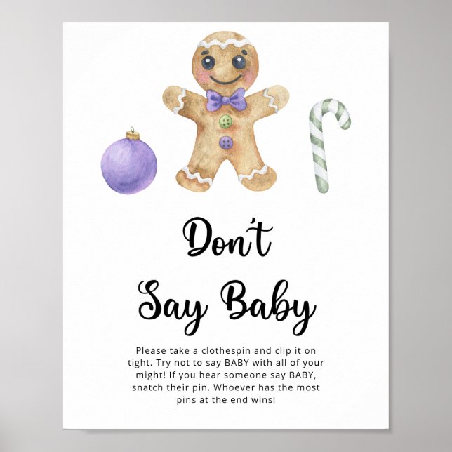 Póster Pan de jengibre - No digas bebé  (Frente)
