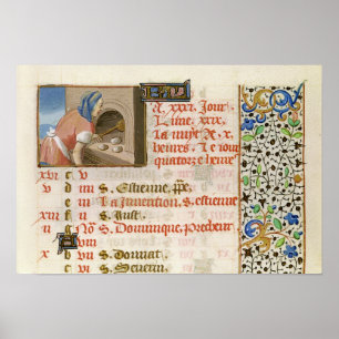 Póster Pan de la hornada, de un libro de horas