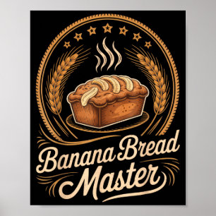 Póster Pan de Plátano Maestro Panadero Chef Humor Otoño R