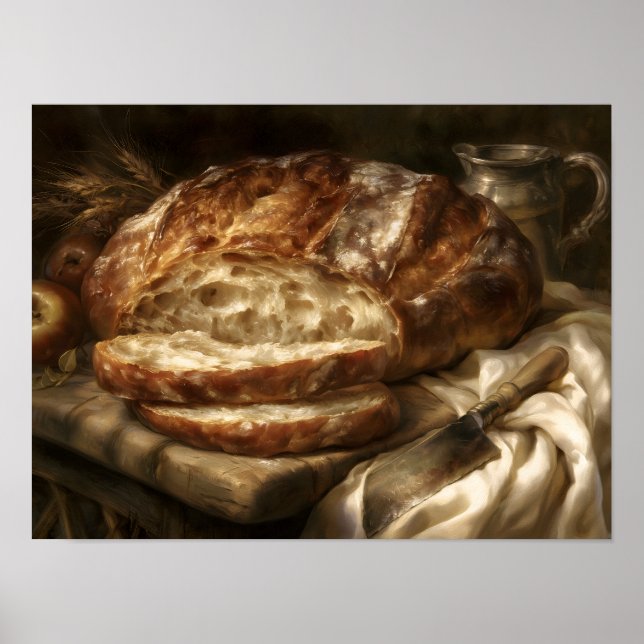 Póster Pan fresco horneado (Frente)