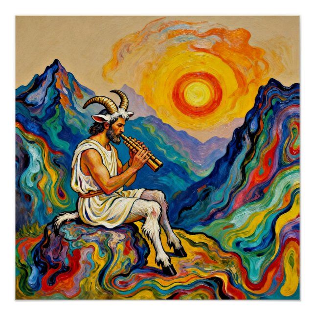 Póster Pan plays his Pipes (Anverso)