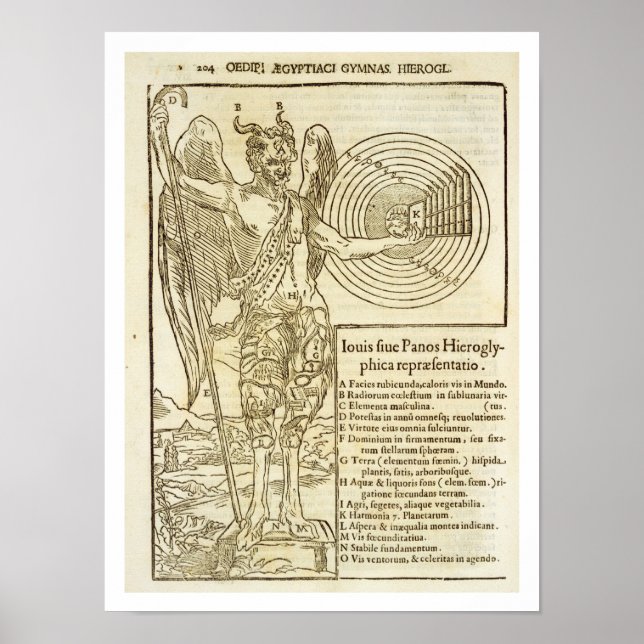 Póster Pan, the universal god, and the elements he repres (Frente)