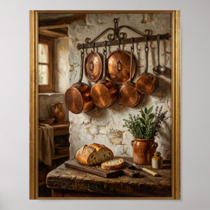 Póster Panadería de cocina de cobre rústico francés I