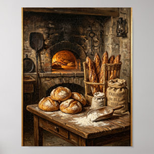 Póster Panadería de cocina de cobre rústico francés II
