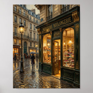 Póster Panadería de pastelería parisina vintage I