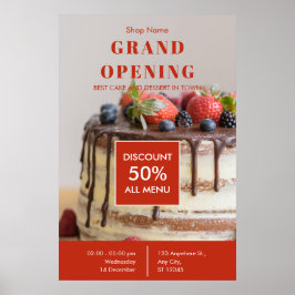 Póster Panadería de pastelería Pequeña Empresa Gran Apert