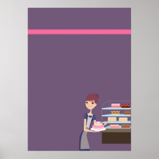 Póster Panadería/pastelería 4 Poster en blanco/Imprimir D