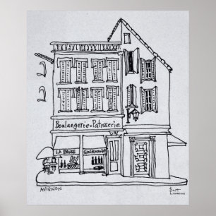 Póster Panadería Pastelería, Avignon