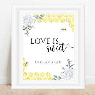 Póster Panal - El amor es dulce toma un trato cartel