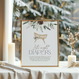 Póster Pañales elegantes de noche para invierno perenne