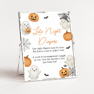 Póster Pañales Nocturnos de Halloween de A Little Boo Pum