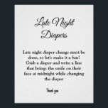 Póster pañales nocturnos juego de ducha para bebé<br><div class="desc">Diseño</div>