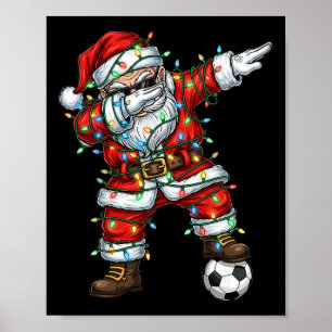 Póster Pañalones de Navidad de fútbol de Santa Dabbing Ni