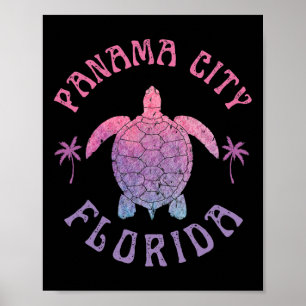 Póster Panama City Beach Florida Tortuga Marina Vacacione