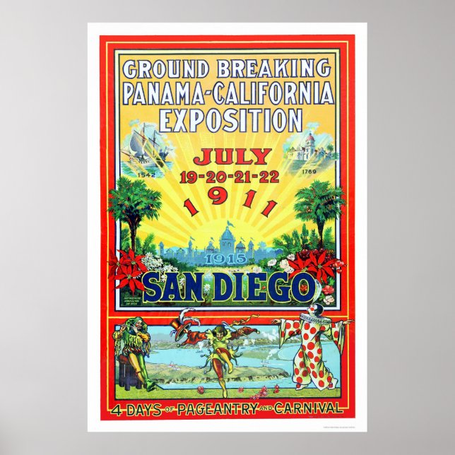 Póster Panamá - Exposición de California en San Diego 191 (Frente)