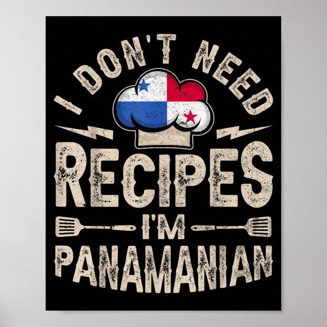 Póster Panama Flag Proud Panamanians Men &amp; Women  (Frente)