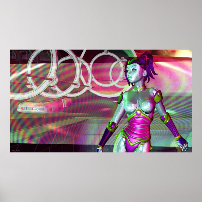 Póster Panarámica de Robot de ficción para ciencia de pro (Frente)