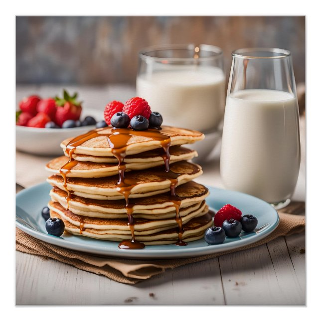 Póster Pancakes and Milk (Anverso)