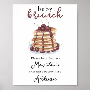 Póster Pancakes baby ducha Mamá para ser directora