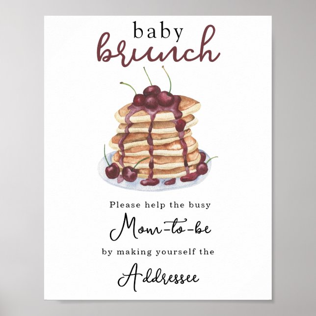 Póster Pancakes baby ducha Mamá para ser directora (Frente)