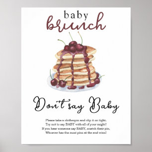 Póster Pancakes baby ducha No digas Baby