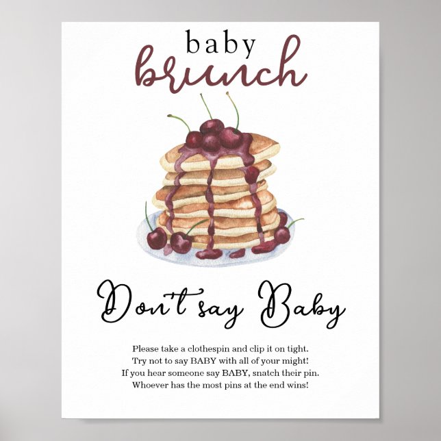 Póster Pancakes baby ducha No digas Baby (Frente)