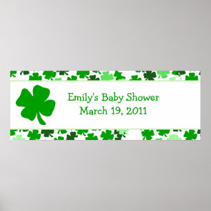 Póster Pancarta de Baby Shower/Cumpleaños del DÍA DE SAN