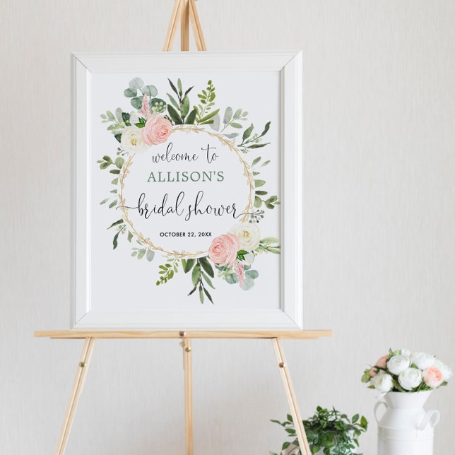 Póster Pancarta de bienvenida con ducha de novia dorada r (Subido por el creador)
