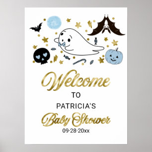 Póster Pancarta de bienvenida para baby shower de Hallowe