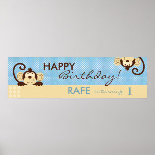 Póster Pancarta de cumpleaños de Mod Monkeys
