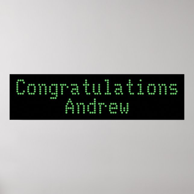 Póster Pancarta de felicitaciones (Frente)