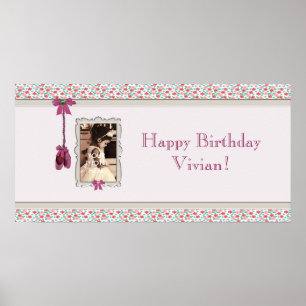 Póster Pancarta de la foto de Ballerina Pequeña Fiesta Ro