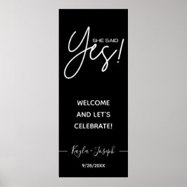 Póster Pancarta de negro de 'Ella dijo Sí' - Cartel de bi
