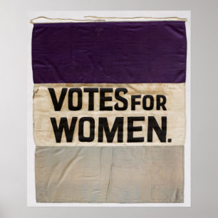 Póster Pancarta de "VOTOS POR LAS MUJERES"