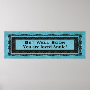 Póster Pancarta "Get Well Pronto"