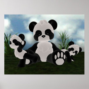 Póster Panda Bearz Sunny Day Poster